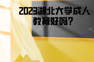 2023湖北大学成人教育好吗?